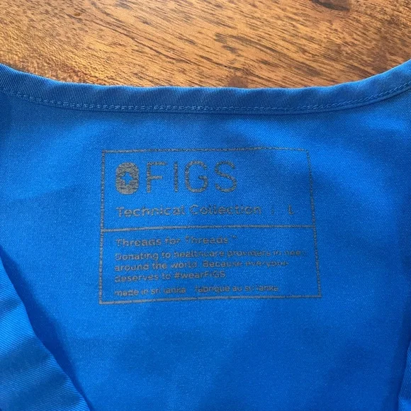 Figs Catarina Scrub Top-Royal Blue-Size Large - Picture 2 of 2